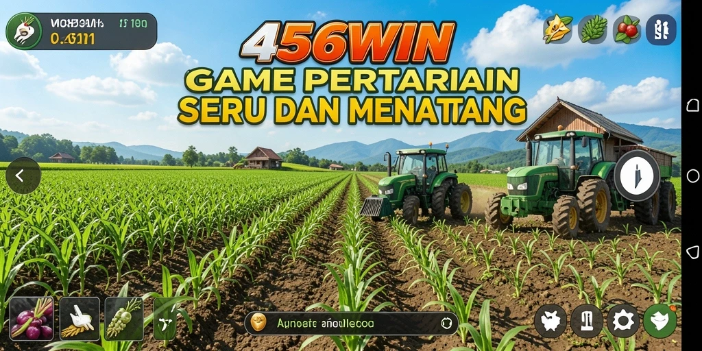 Tangkapan layar gameplay menarik dari 456WIN dengan suasana pertanian.