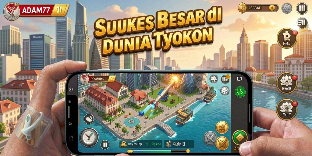 Tangkapan layar utama menunjukkan gameplay seru dan strategi dalam ADAM77.