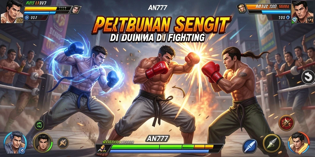 Screenshot dari AN777 menampilkan pertarungan seru dengan efek visual yang menakjubkan.