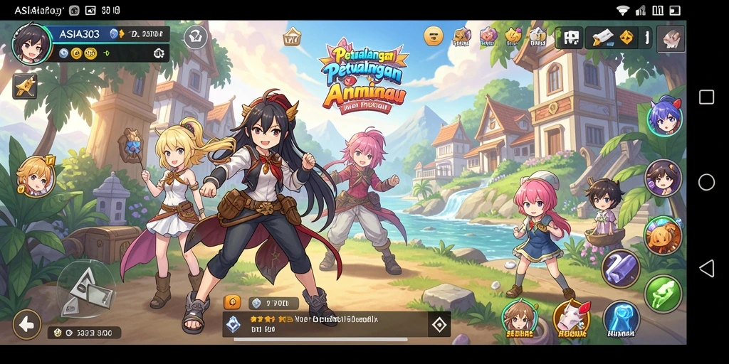 Tangkapan layar ASIA303 menampilkan aksi mendebarkan karakter anime.