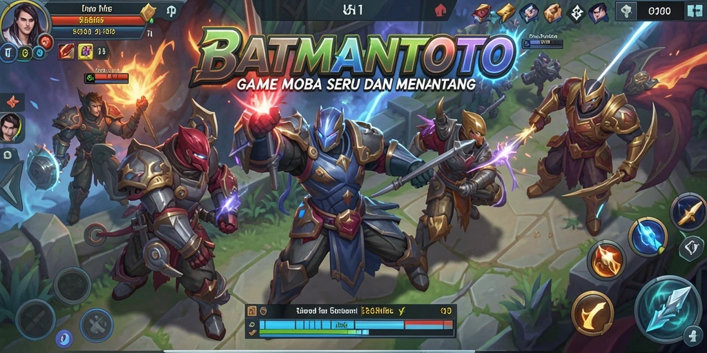 Screenshot gameplay BATMANTOTO yang menampilkan pertarungan seru.