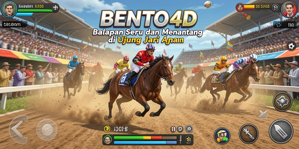 Screenshot dari gameplay balapan yang mendebarkan di BENTO4D.