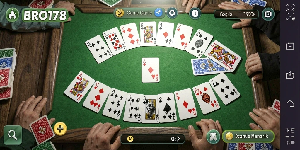 Tampilan gameplay Gaple yang seru dan kompetitif.