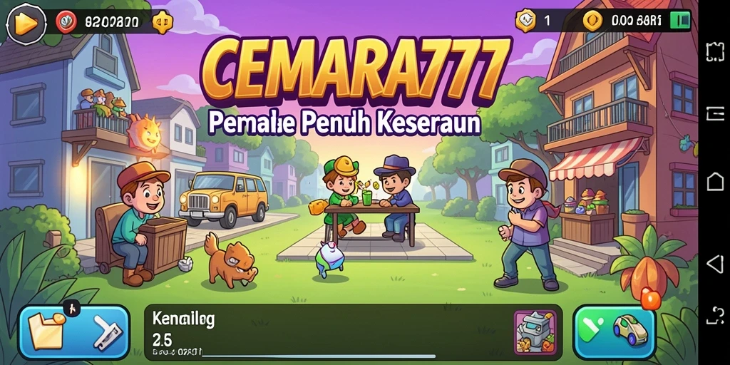 Tampilan gameplay CEMARA777 menunjukkan karakter yang berkembang saat bermain Idle.