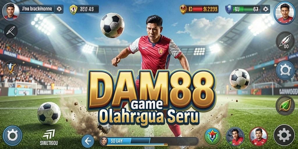 Screenshot menunjukkan pertandingan menarik dalam game olahraga DAM88.