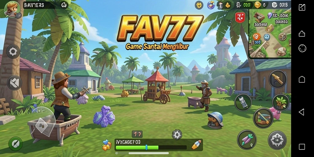 Screenshot FAV77 menunjukkan gameplay yang ceria dan menantang.
