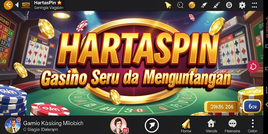Tampilan gameplay HARTASPIN di dunia Kasino yang mendebarkan.