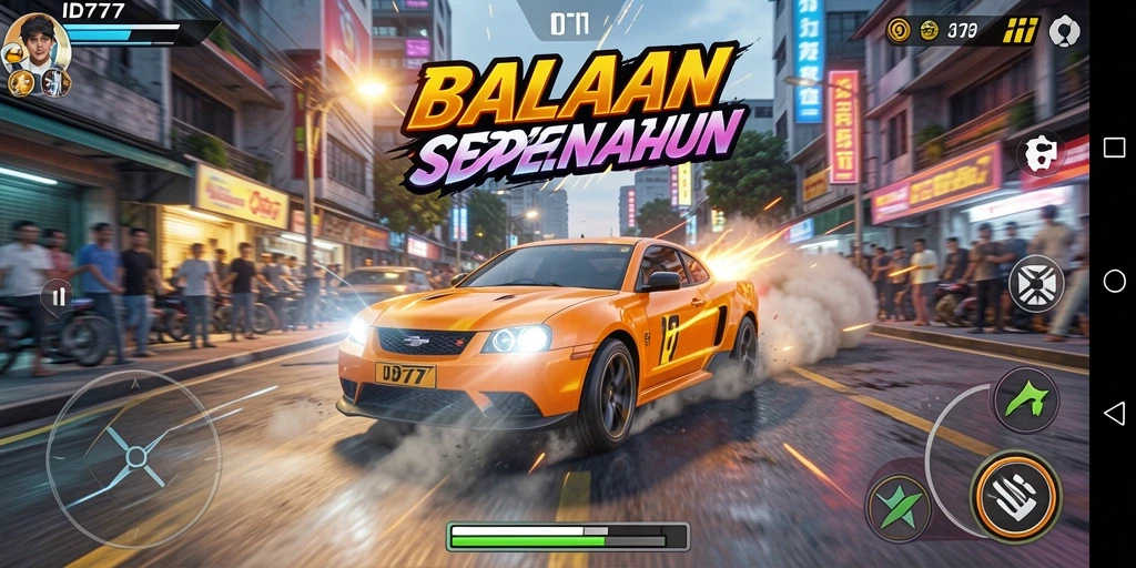 Tampilan mendebarkan dari gameplay balapan motor di ID777.
