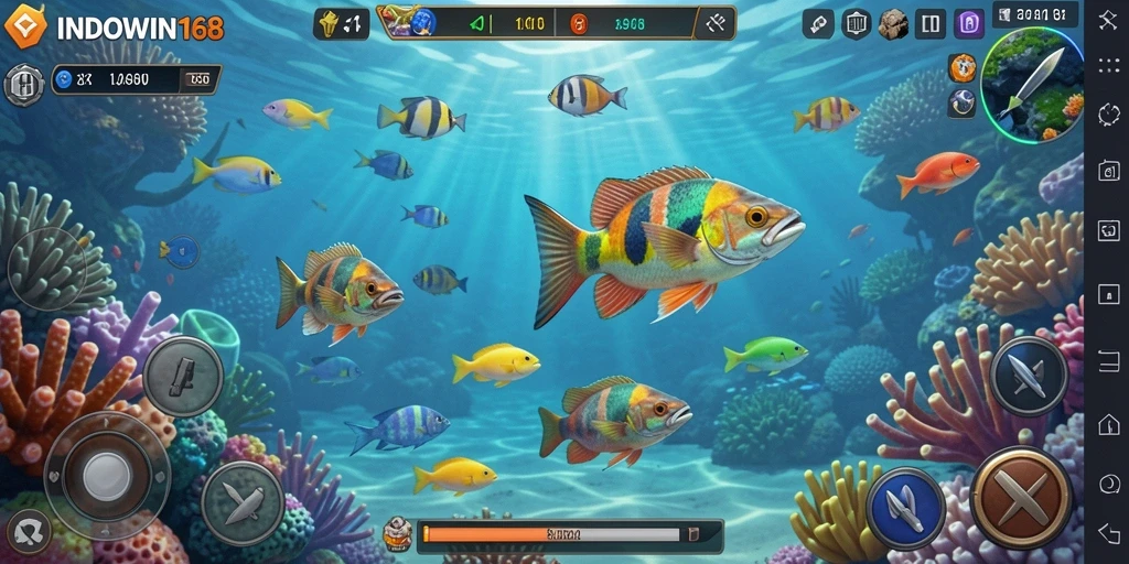 Gameplay seru INDOWIN168 dengan berbagai jenis ikan yang menarik.