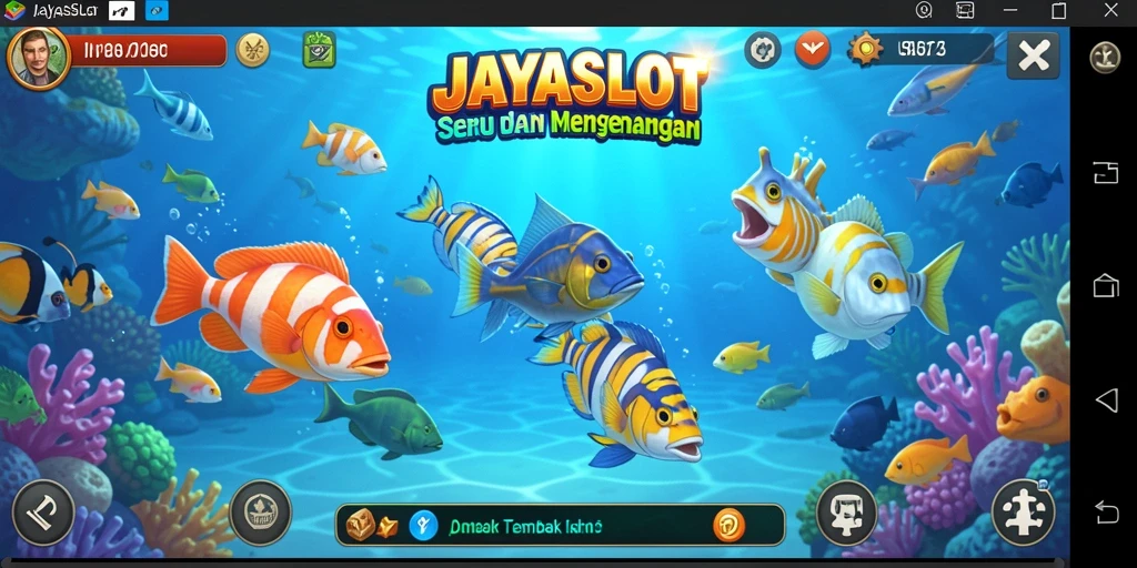 Tampilan gameplay JAYASLOT yang menampilkan aksi Tembak Ikan yang seru.