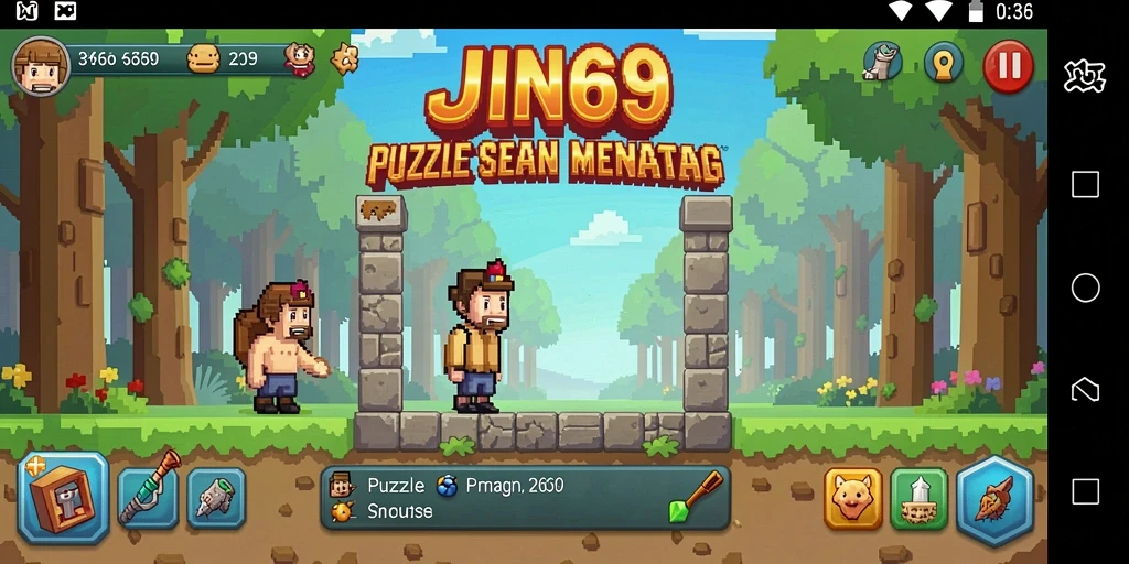 Tampilan gameplay JIN69 dengan teka-teki yang menantang.