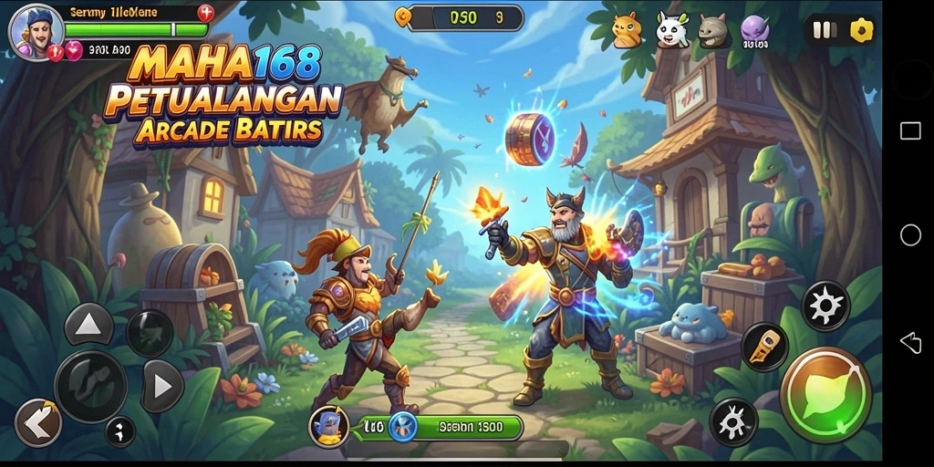 Screenshot gameplay MAHA168 yang menampilkan aksi seru dalam game Arcade.