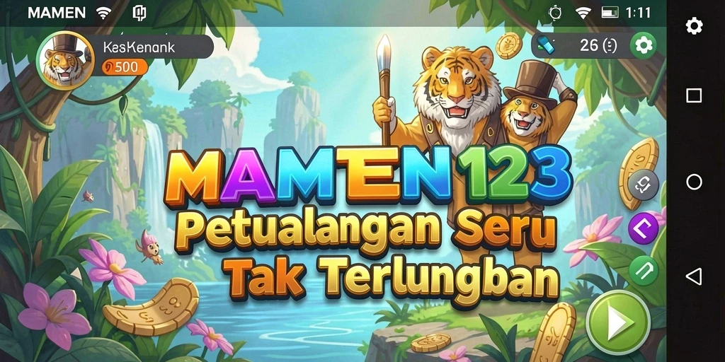Tangkapan layar gameplay MAMEN123 yang menunjukkan petualangan seru.