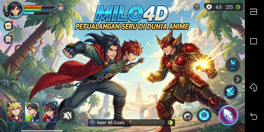 Gameplay seru dan menarik dari MILO4D yang penuh karakter anime.