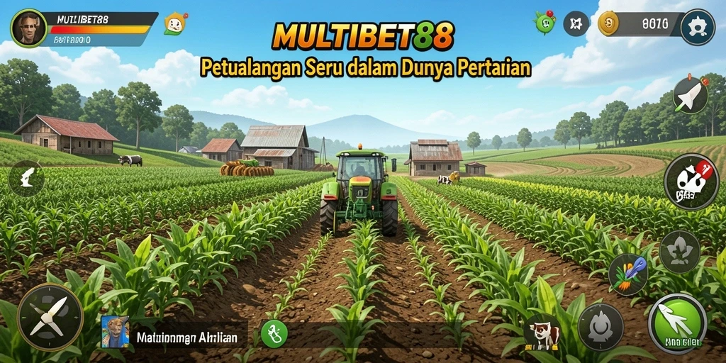 Gameplay seru di MULTIBET88 yang menampilkan aktivitas pertanian.