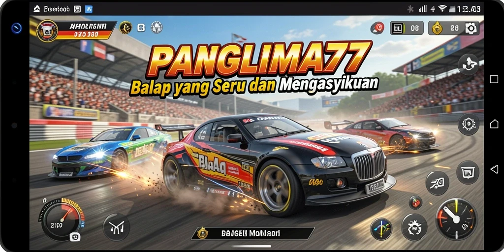 Gameplay seru di PANGLIMA77 dengan lintasan yang menantang.