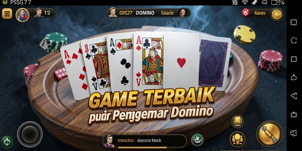 Screenshot PSG77 menunjukkan aksi seru permainan Domino yang memikat.