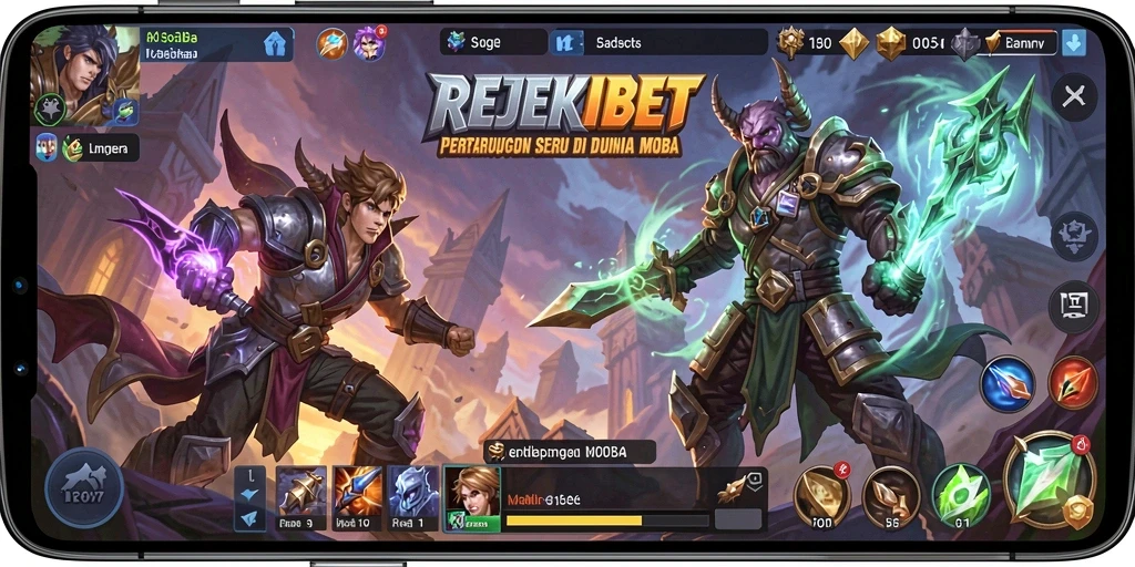 Tampilan gameplay seru dan karakter unik dalam REJEKIBET.