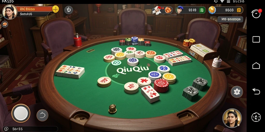 Tampilan gameplay QiuQiu yang menarik dan mendebarkan di RK55.