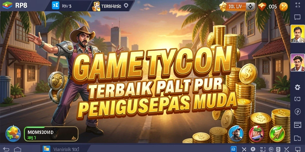 Tampilan gameplay RP8 yang mengesankan dalam mengelola bisnis.