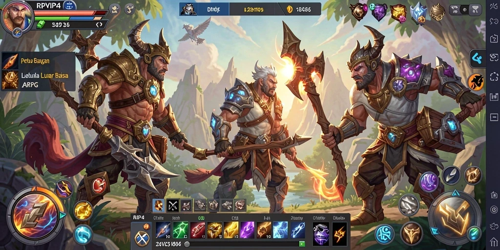 Gameplay menarik RPVIP4 menampilkan aksi epik dalam petualangan ARPG.