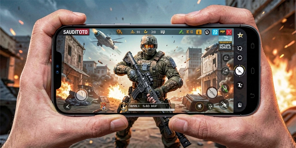 Tampilan gameplay seru di SAUDITOTO dengan pertempuran intens antar pemain.