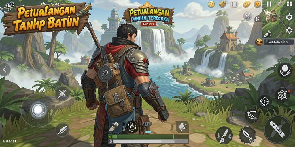 Tangkapan layar menampilkan gameplay eksplorasi dunia terbuka yang menarik.