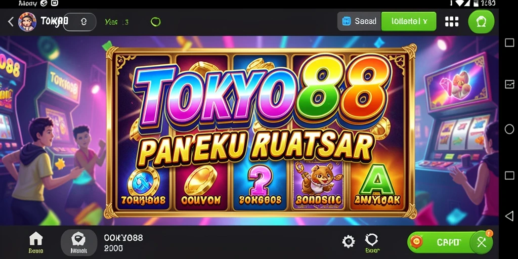 Screenshot gameplay <strong>TOKYO88</strong> menampilkan simbol-simbol menarik dan bonus yang menguntungkan.