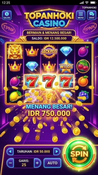 Tampilan aplikasi topanhoki yang memudahkan pengguna.
